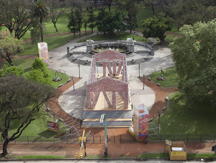 Agora de la Paz, 2013. Foto Archivo Marta Minujín